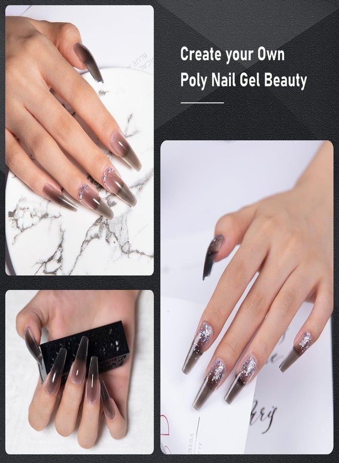 موباري جل موبراي لتطويل الأظافر، 60 غرام، لون أسود، جل صلب لبناء الأظافر، مثالي لتصميم فن الأظافر في الصالونات أو في المنزل - Image 2